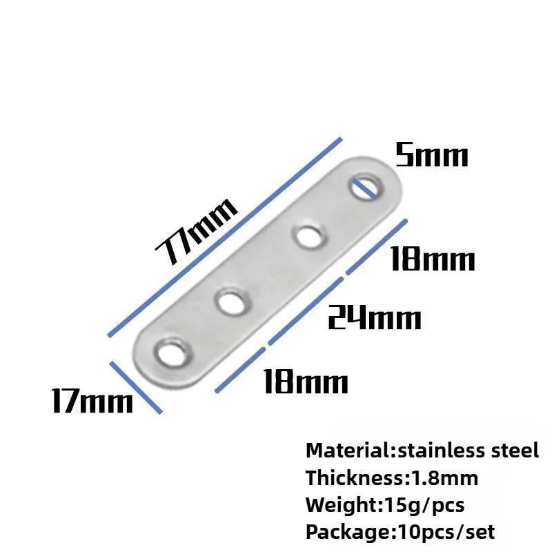 

2/4/10/20 шт. плоские прямые кронштейны 37-245 мм из нержавеющей стали, ремонтные соединительные пластины, ремонтные крепежные кронштейны для тяжелых условий эксплуатации