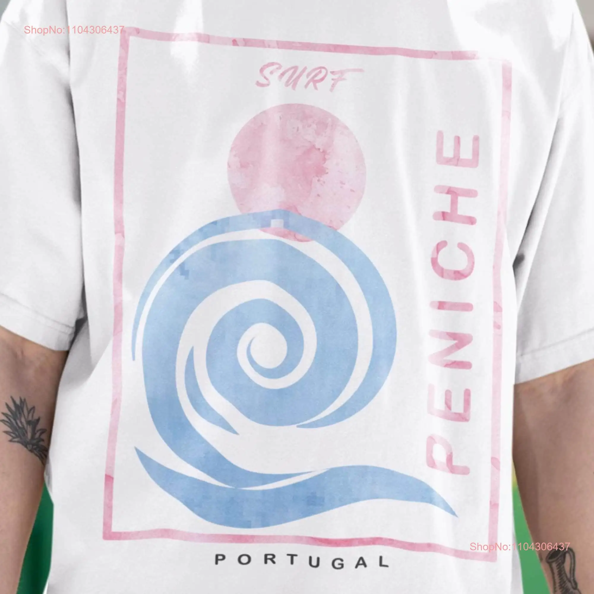 футболка с портбелем для серфинга выцветшим графическим рисунком длинные или
