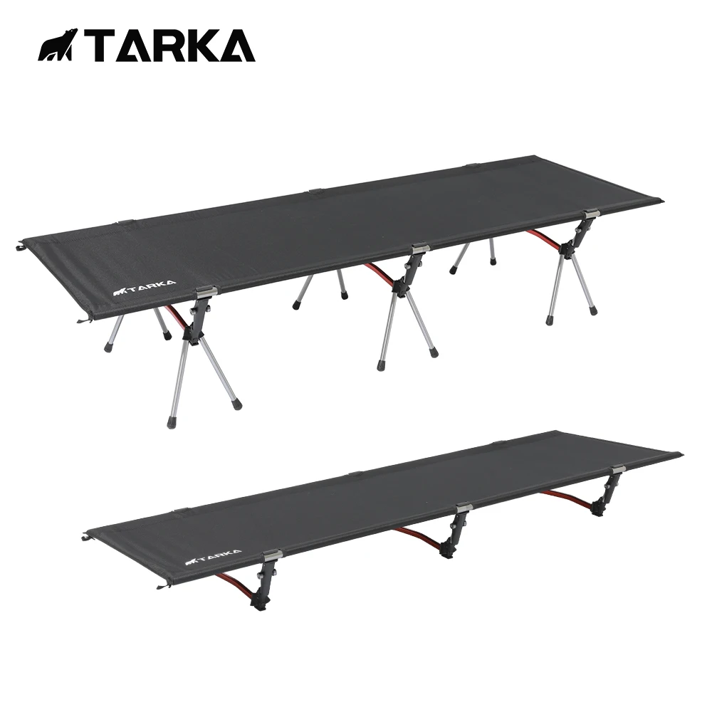 

TARKA Portable Camping Cot Lightweight Collapsible Sleeping Bed Tourist Hiking Backpacking Foldable Tent Bed Outdoor Single Beds
