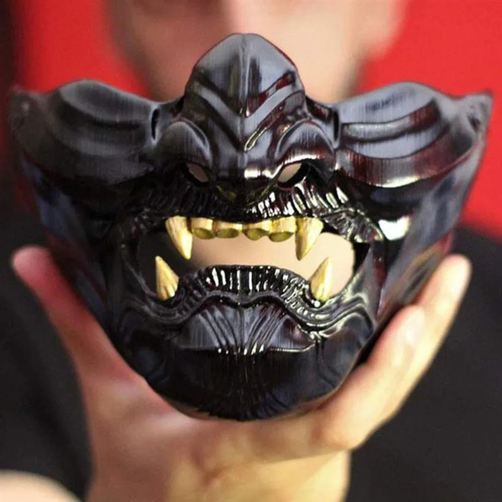 Черная и Золотая маска призрака цушимы самурайский рыцарь легион из смолы