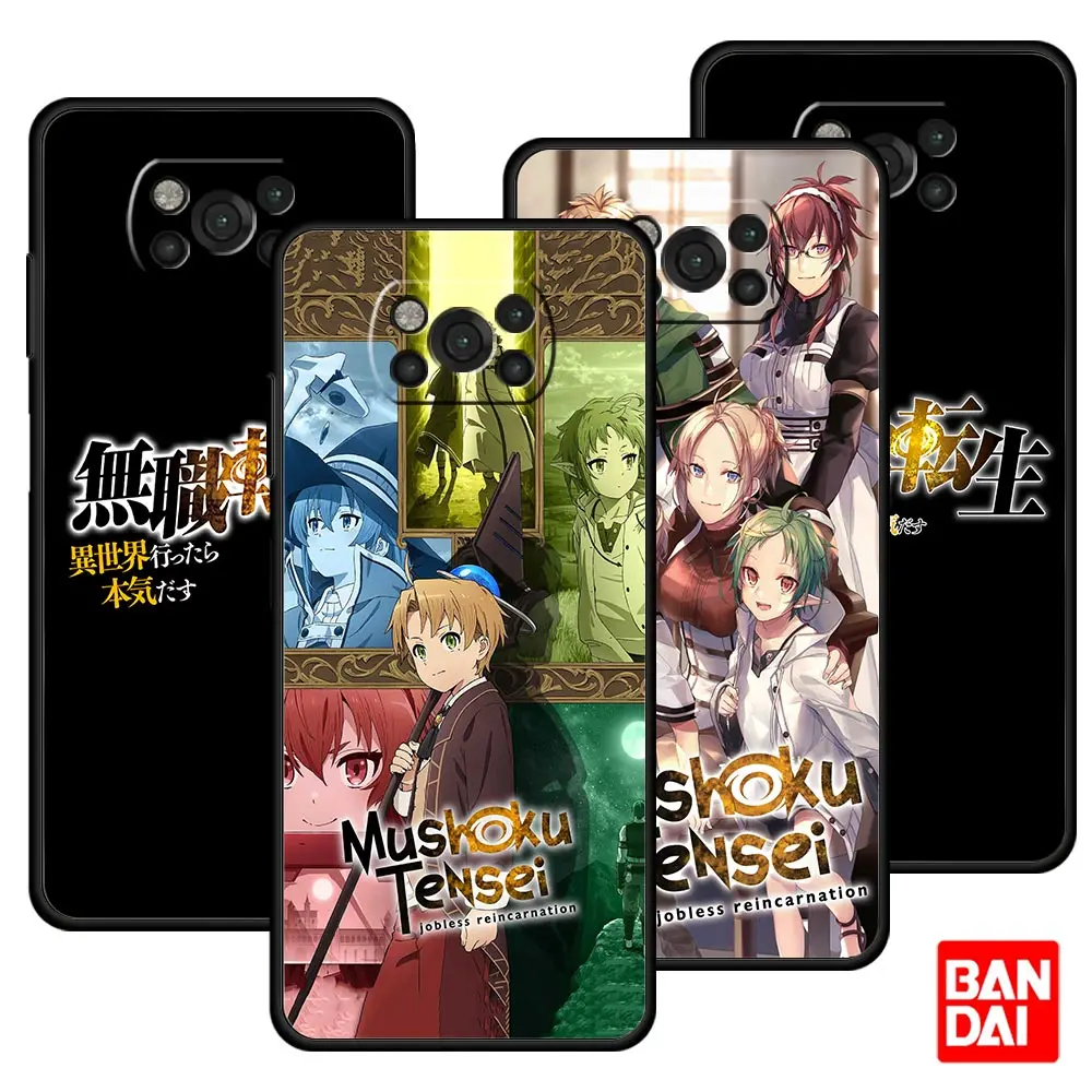 

Mushoku Tensei Manga Logo Case for Xiaomi Mi Poco X3 NFC F3 Redmi Note 9s 9 9A 9C 8 10 11 9T 8T 10T K40 Pro Plus Cover Luxury
