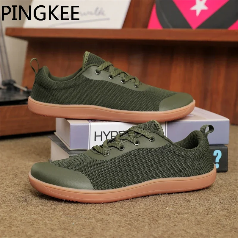 VENOCON PINGKEE минималистичные мужские ботинки с широким носком босиком зимние туфли