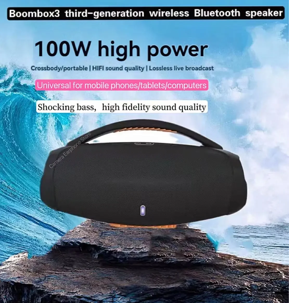 Портативные колонки Caixa De som 100 Вт пиковая мощность Bluetooth уличный сабвуфер 3D стерео
