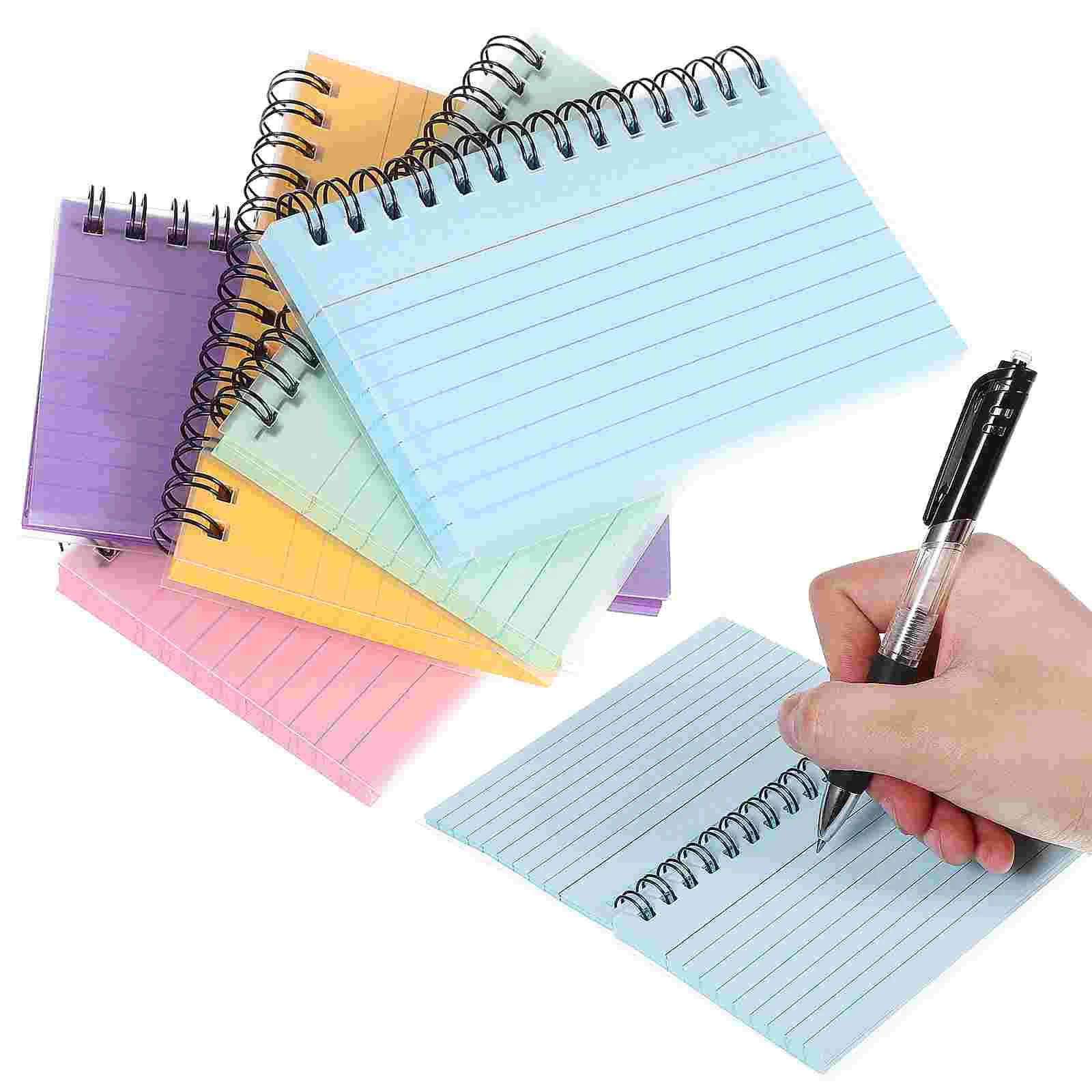 

5 Pcs Notebook Memo Index Papers Blank Card Speech Cards Record Notepad Student Spiral Flashcards for study