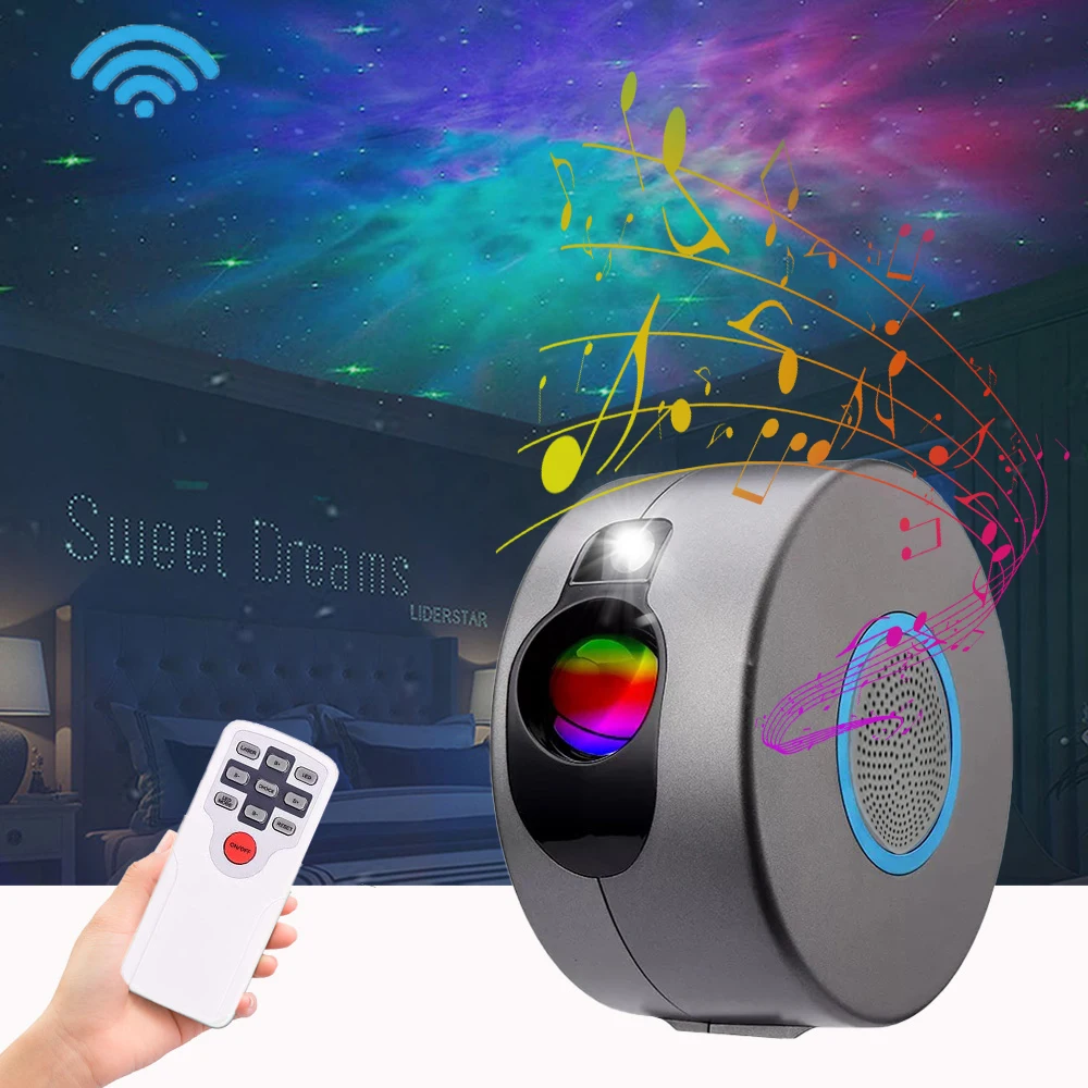 Star Projector Galaxy Projector Space Light Bluetooth USB Music Player For Bedroom Home Decor Romantic Starry Sky Projector