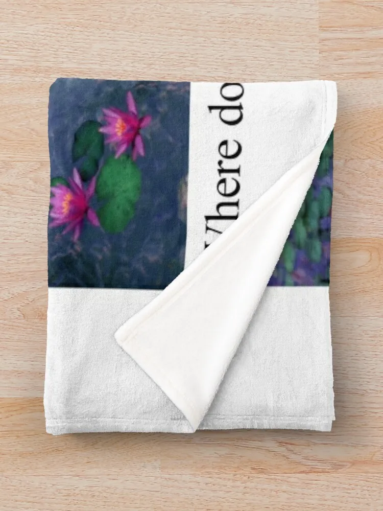 Кувшинки (текст + белый фон) пледы диванное одеяло для декоративного дивана аниме