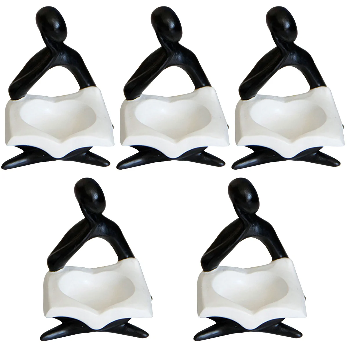 

5pcs Desktop Tealight Holder Abstract Thinker Holder Adornment