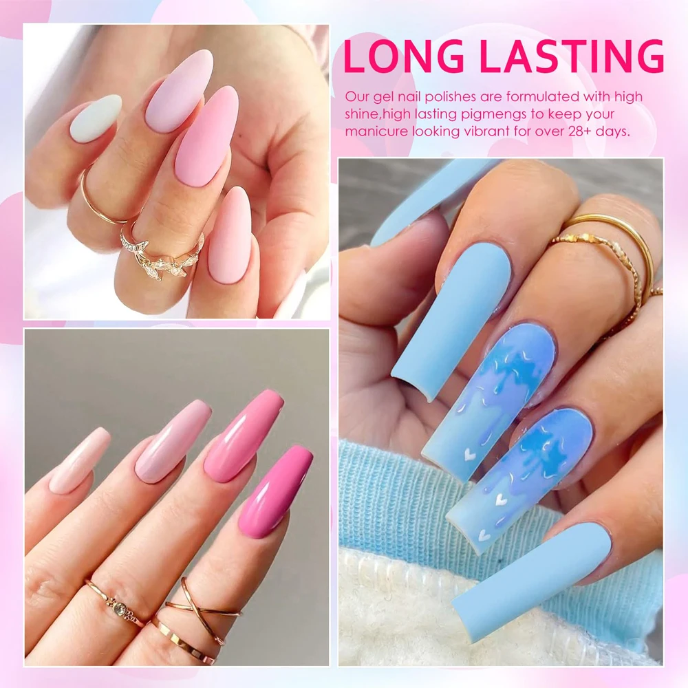 CHUNSHU 6 шт. Набор цветов УФ-гель-лак для ногтей Macaroon Color Gelpolish Soak Off Розовый Зеленый
