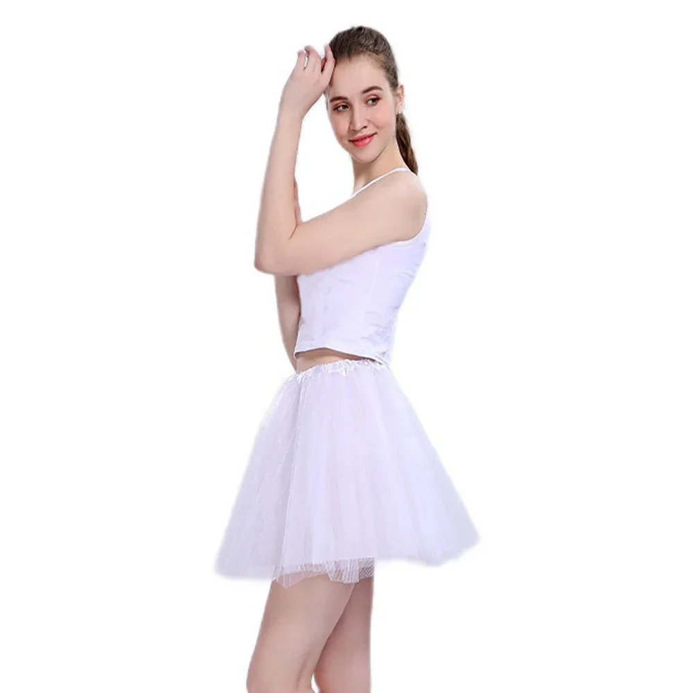 Женская и детская пушистая 3-слойная тонкая прозрачная мини-юбка из тонкой вуали