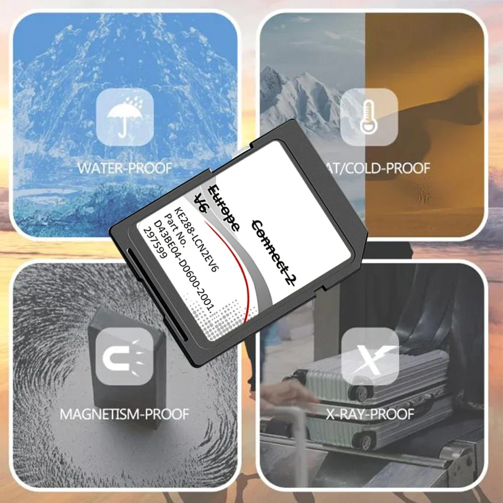 C2V6 для Nissan E-NV200 с 2014-2015 гг. Карты навигации GPS Спутниковая навигация Память SD-карта