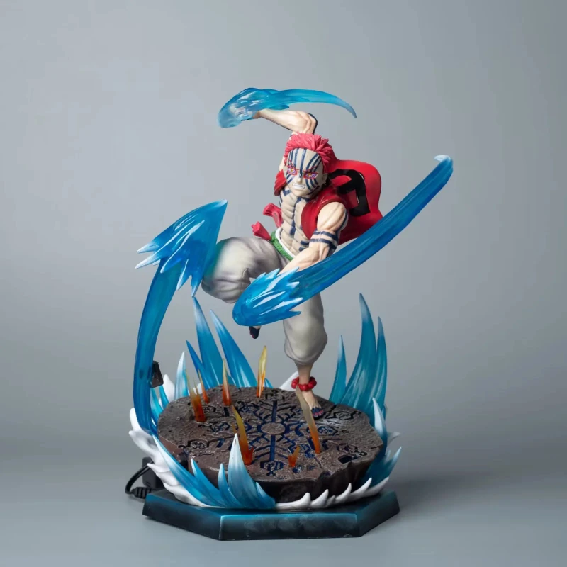 

Demon Slayer Akaza Hakuji Figure Kimetsu No Yaiba Figurine Action Figure with Light PVC Collection Model Toy Gift for Kids