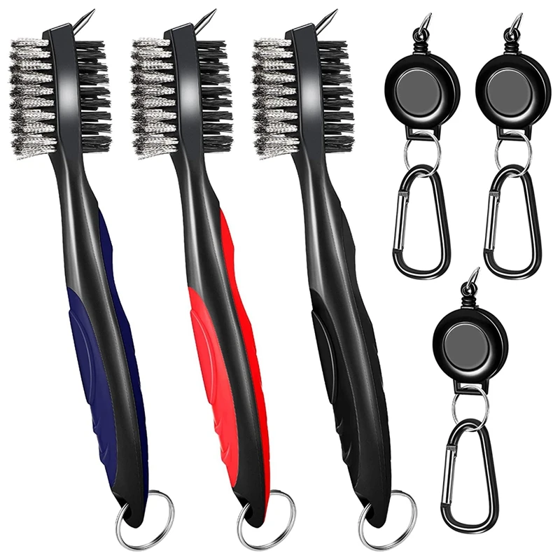 

3 Pack Golf Club Brush Groove Cleaner Cleaning Tools Lightweight Golf Club Accessories Golf Club Groove Sharpener