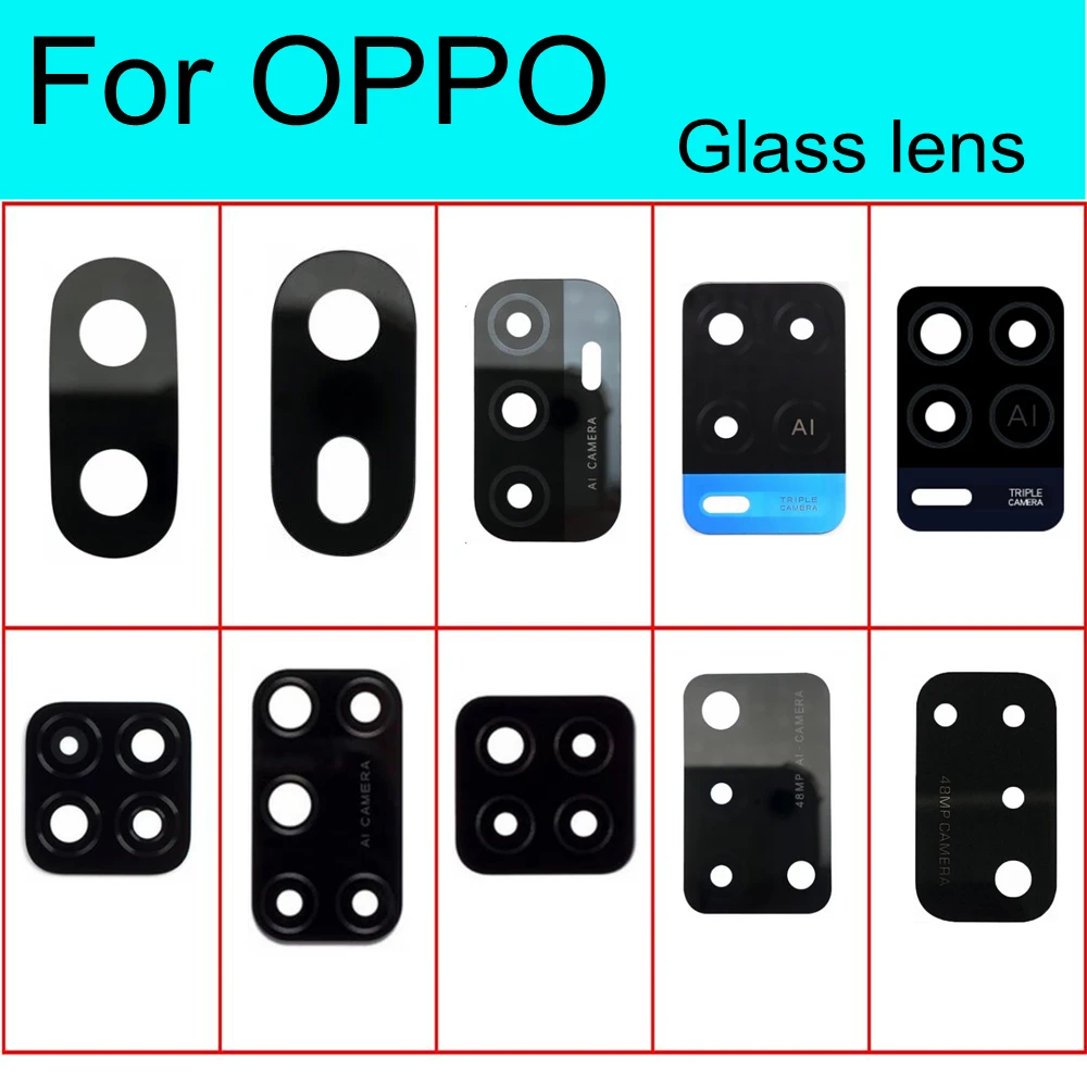 

Стеклянный объектив для задней камеры OPPO A1K A35 A52 A72 A53 A54 A74 A93 A15 A15S A16 A8 F11 A9 F9 Pro Realme 5 6