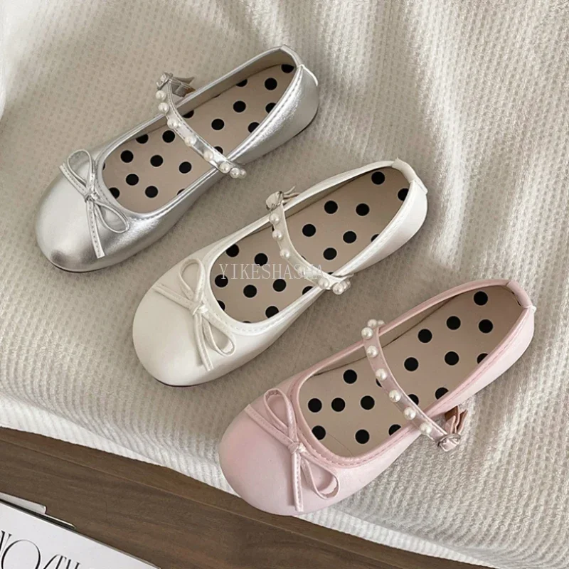 2024 новый дизайн весенне-летние балетки на плоской подошве женская обувь туфли