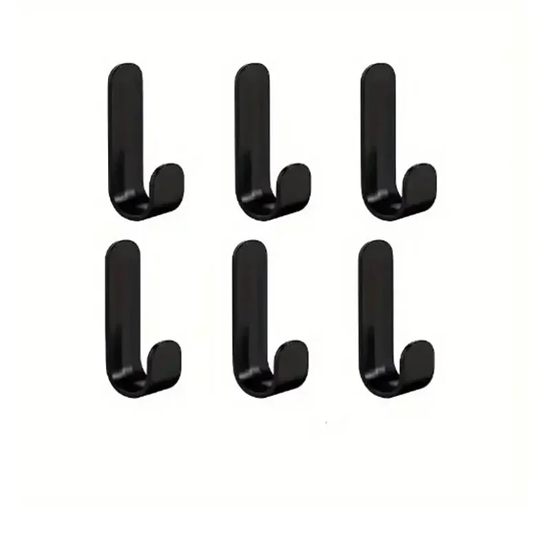 

6 шт. самоклеящиеся J-образные крючки MOONBIFFY для ванной комнаты