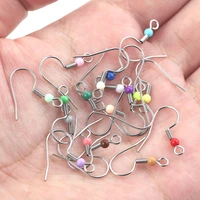 50pcs stainless steel earrings hooks for making jewelry earwire earrings clasps hooks fittings diy earring making materials
