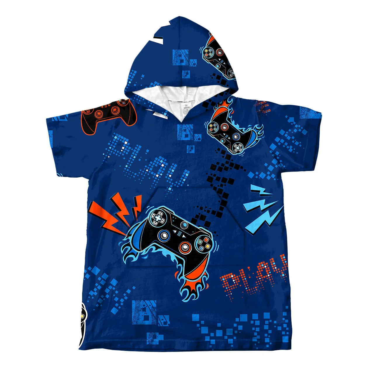 

Summer Holiday Hoodied Towel for Adults Game Cultural Shirt Wetsuit Changing Robe Poncho Beach Towel Hooded Pool Gym Bath Towels