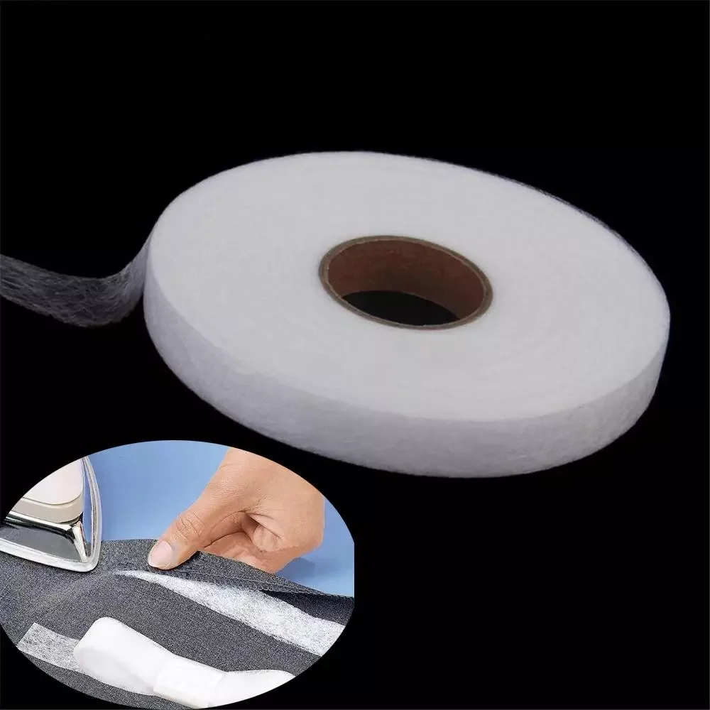 

2022White Double Sided Sewing Accessory Adhesive Tape Cloth Apparel Fusible Interlining Fabric Tape