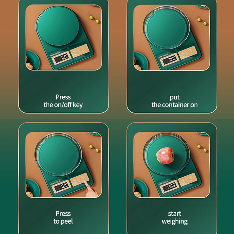 Кухонные весы с точностью до 3 кг/10 кг цифровой светодиодный экран из белой