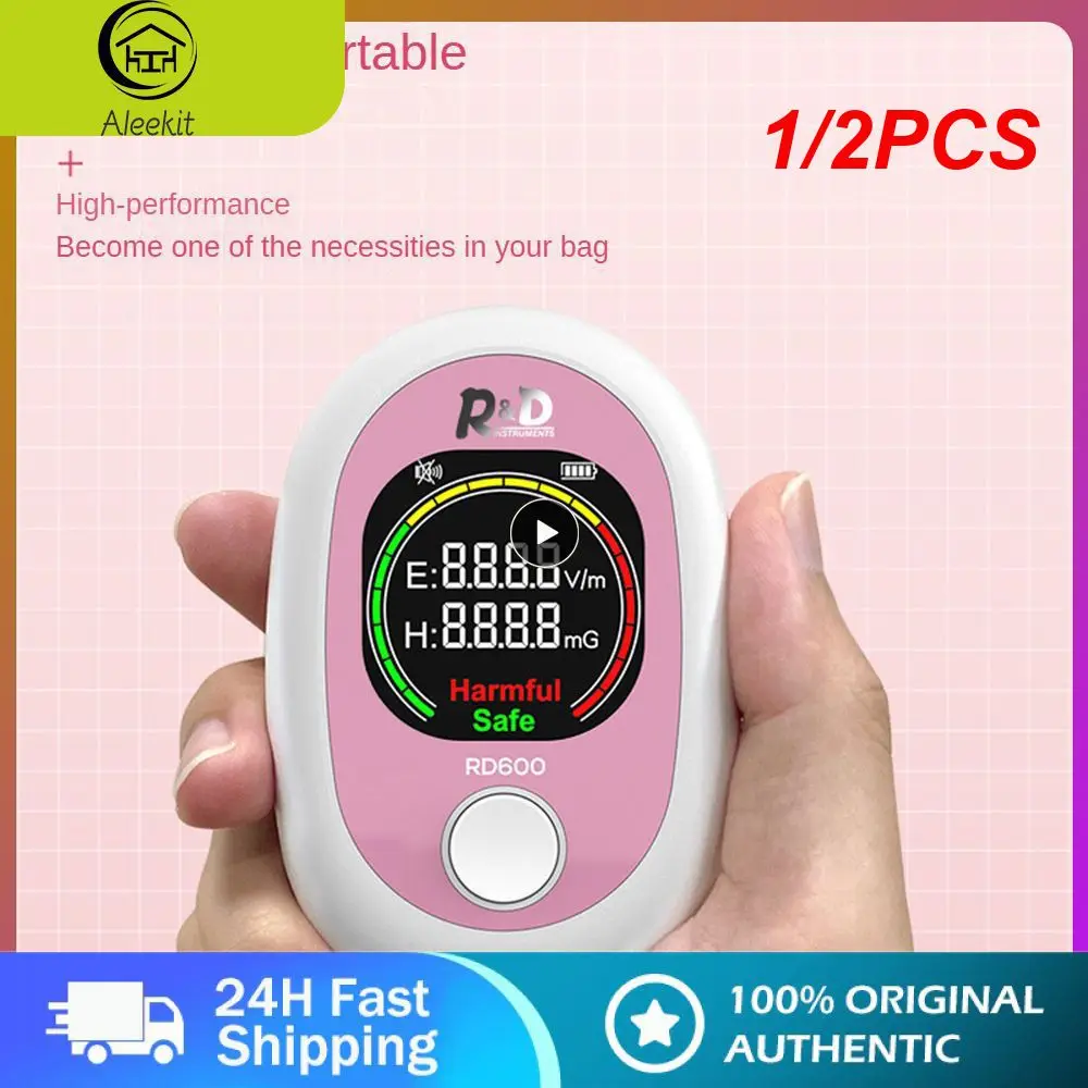 

1/2PCS RD600 Electromagnetic Field Radiation Detector Tester EMF Meter Rechargeable Handheld Portable Counter Emission Dosimeter