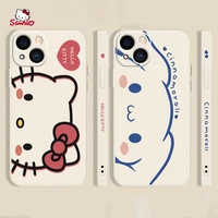kawaii cinnamoroll hello kittys cute silicone soft phone cases for iphone 13 12 11 pro max iphone x xr 7 8 p sanrio cover shells