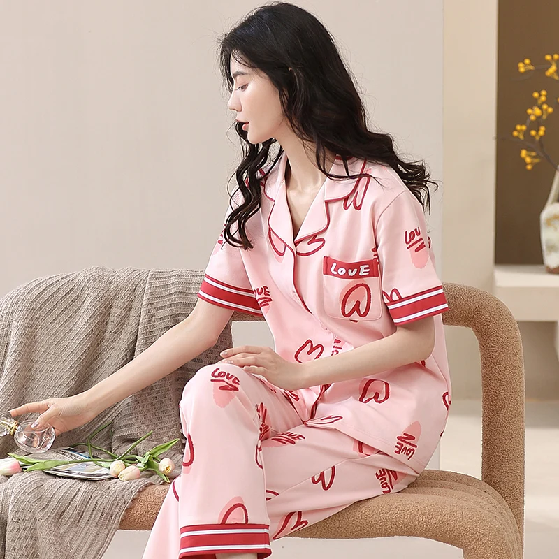 MEIJIAXIN летняя женская пижама из хлопка
