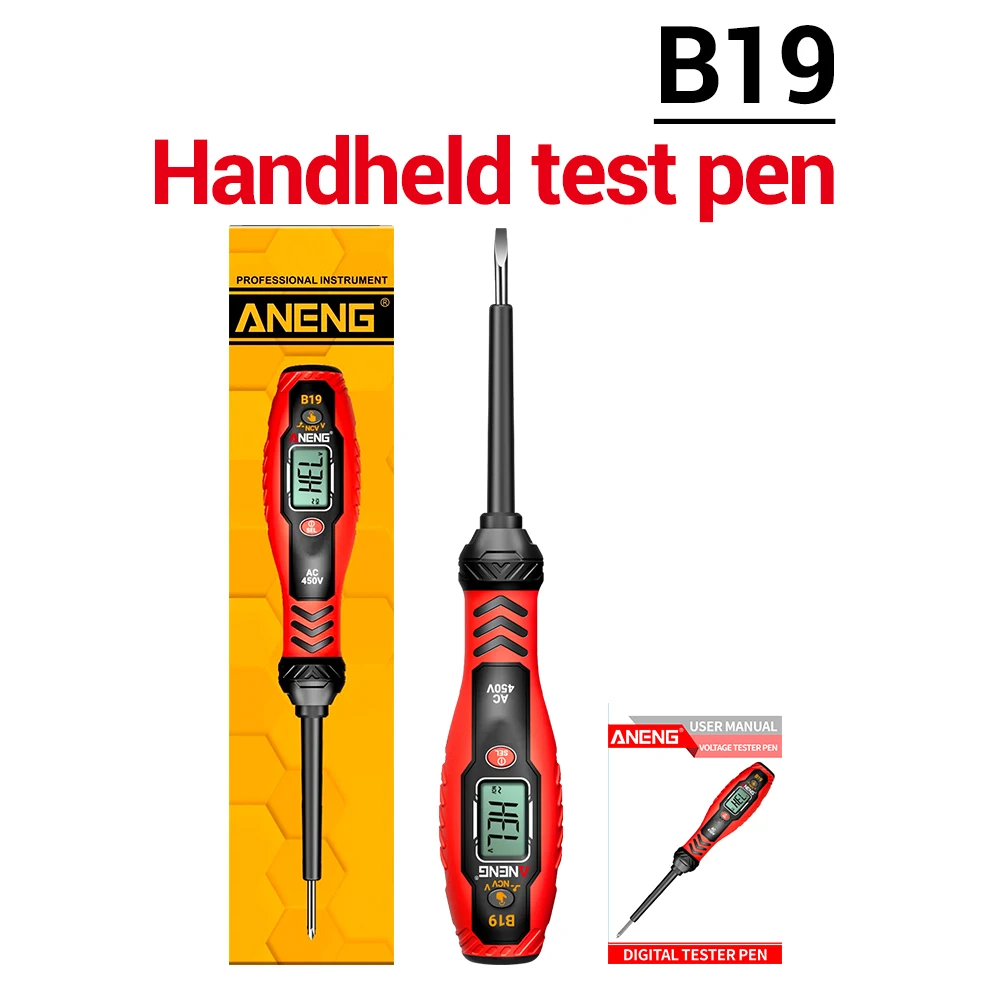 

B19 интеллектуальная цифровая измерительная ручка с интеллектуальным датчиком, бесконтактный детектор напряжения AC30V-1000V, NCV, тестер напряжения, измерительные инструменты