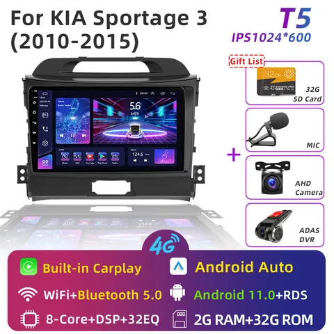 Автомагнитола JUNDOF, мультимедийная стерео-система на Android, с 9 "экраном, GPS, для KIA Sportage 3, типоразмер 2 din, 2010-2015