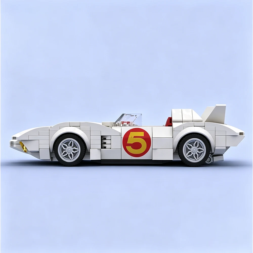 Фото Скорость MOC ​ ​ Конструктор Racing Series Classic Mach 5: Модульная Сборная Модель Спортивного Автомобиля, Набор для Взрослых, Коллекционный Подарок №4