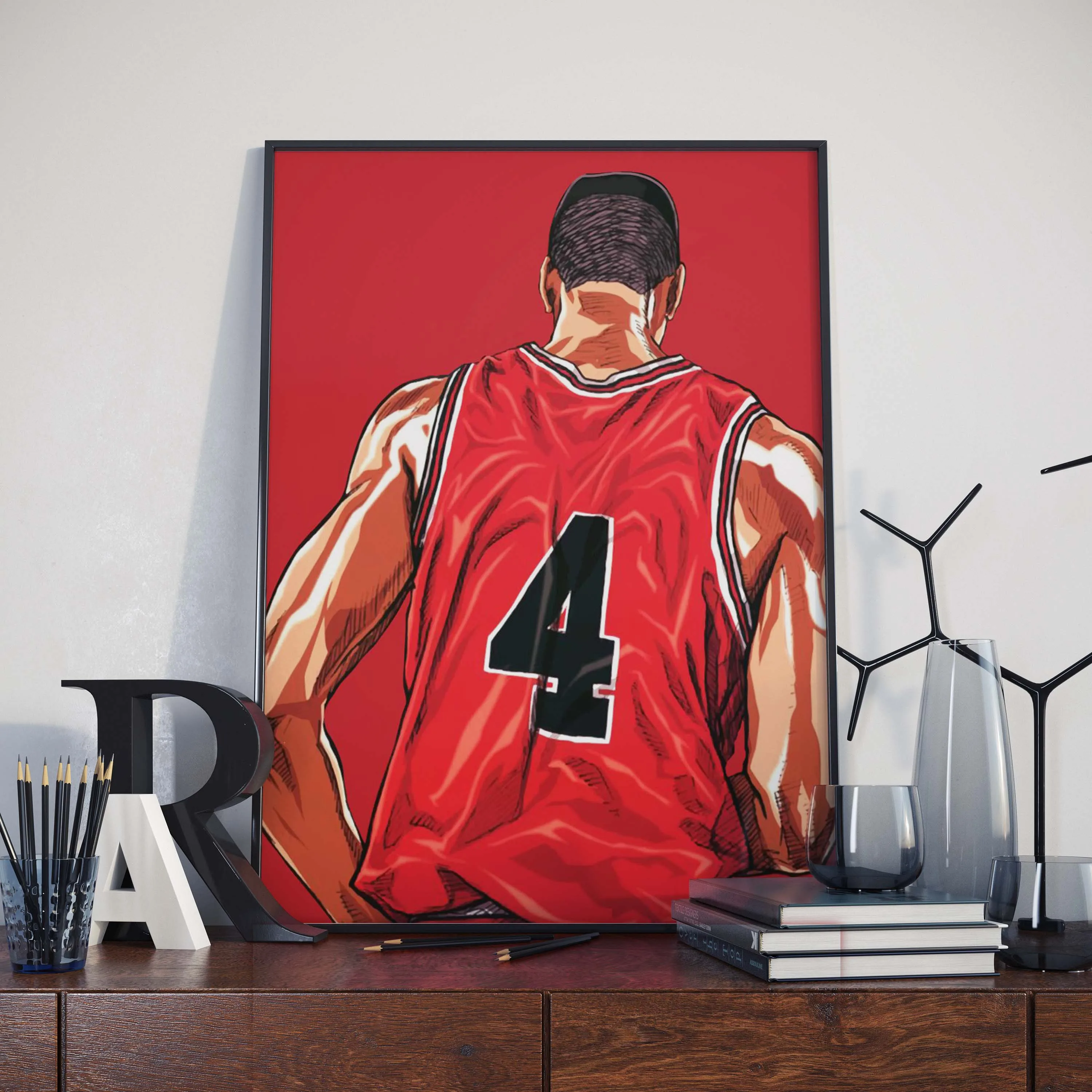 Японские Классические картины из аниме Манга с изображением персонажа Slam Dunk для