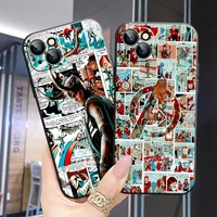 marvel the avengers iron man phone case for apple iphone 13 12 11 pro 12 13 mini x xr xs max se 6 6s 7 8 plus funda back black