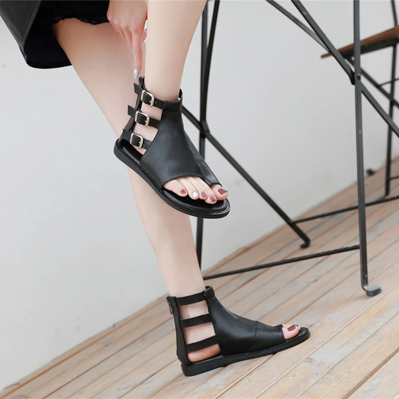 

Fashion Men's Sandals Summer Air Cushion Sandals High Quality Microfiber Leather Sandals Outdoor Anti-Slip Damping Men's Roman