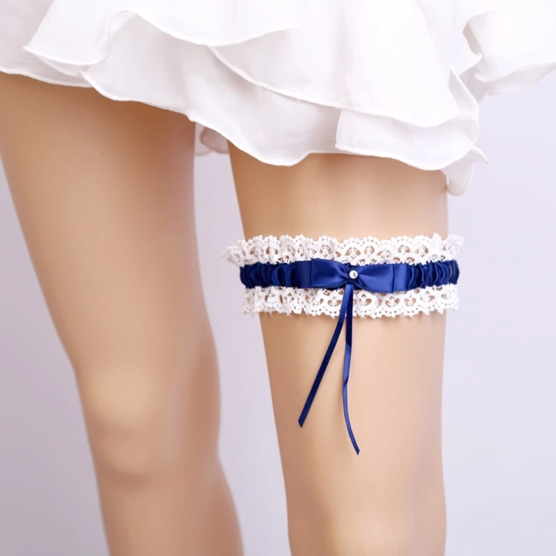 

Wedding Bridal Garter Stretch Lace Belt with Ribbon Bow for Prom Bridesmaid Dress Accessory Gift Party Favor Drop Shipping