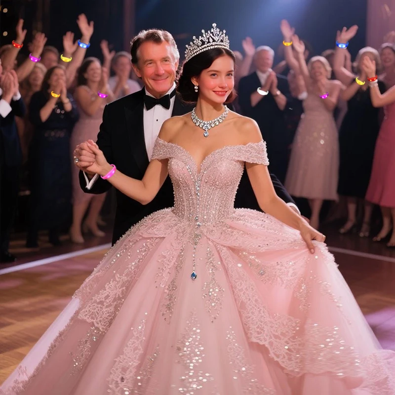Фото 20-300 шт. Quinceanera музыкальный и звуковой светодиодный браслет с подсветкой для XV 15 Años украшения Quinceañeras №5