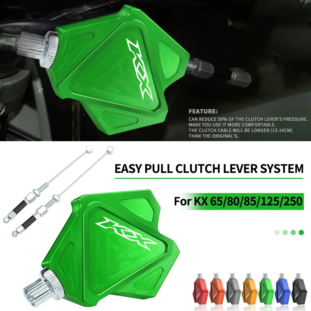 

For KAWASAKI KLX125 KLX250 KX65 KX80 KX85 KX125 KX250 Motorcross Bikes Stunt Clutch Pull Cable Lever Replacement Easy System