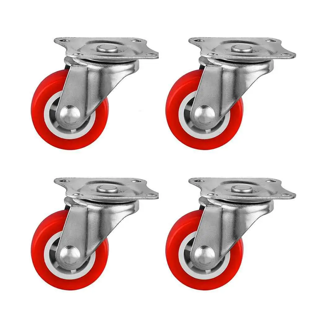 

4PCS 40mm Office Chair Caster Wheels Swivel PVS Caster Wheels Replacement Soft Safe Rollers Furniture Hardware Trolley Wheel