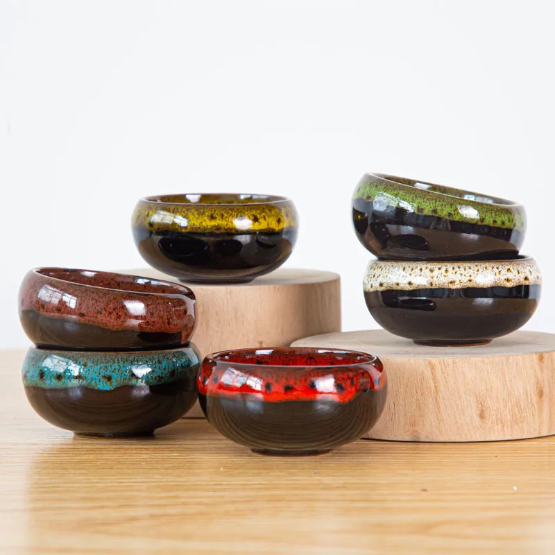 Маленький керамический цветочный горшок для дома и офиса 6 шт. |