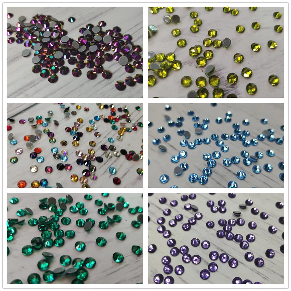 

ss3~ss30AAA High Quality Crystal Heat Repair Rhinestones Super Bright Glass Rhinestones 3D Nail Art Decoration DIY Dress Costume