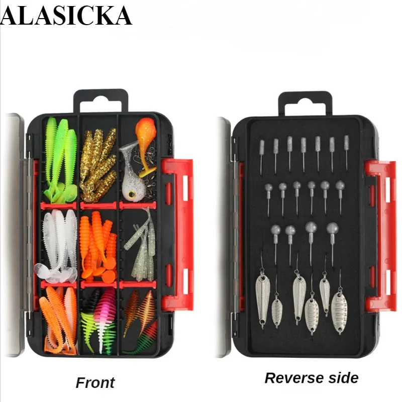 Металлическая коробка 75 шт./35 шт. мягкая приманка набор приманок для дорожного