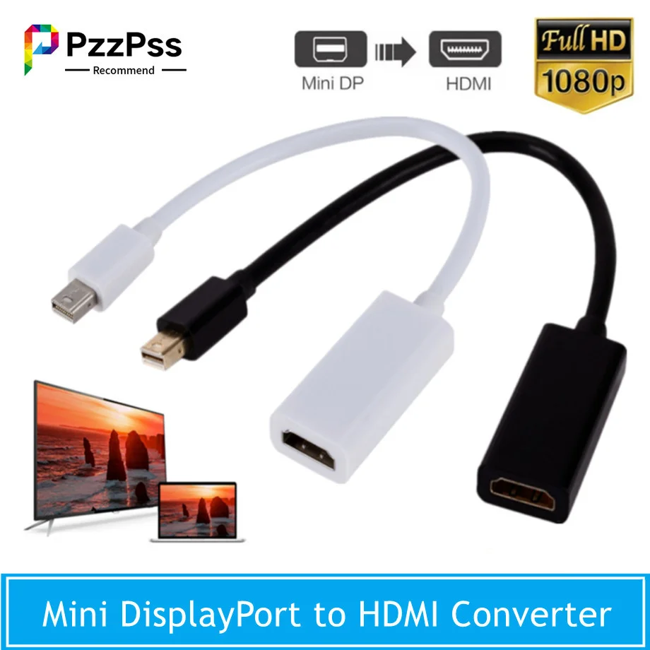 PzzPss HD высококачественный интерфейс Thunderbolt мини-порт дисплея DP-HDMI конвертер для