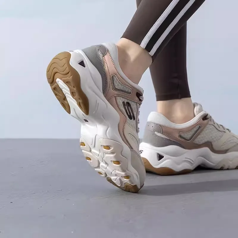 Skechers Women's sneakers Fashion Casual shoes Retro shock-absorbing Panda