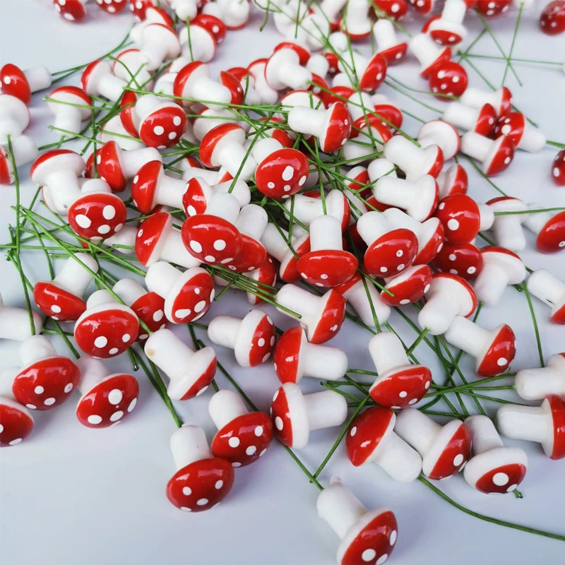 100/200/500 шт. декоративные мини-грибы 3 размера |