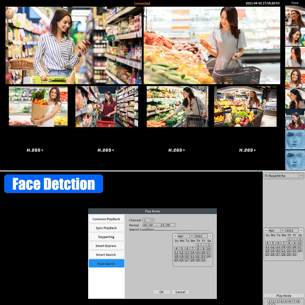 H.265 CCTV NVR 8CH 9CH 16CH 32CH для 2MP 5MP 4K IP-камеры с поддержкой обнаружения человеческого лица