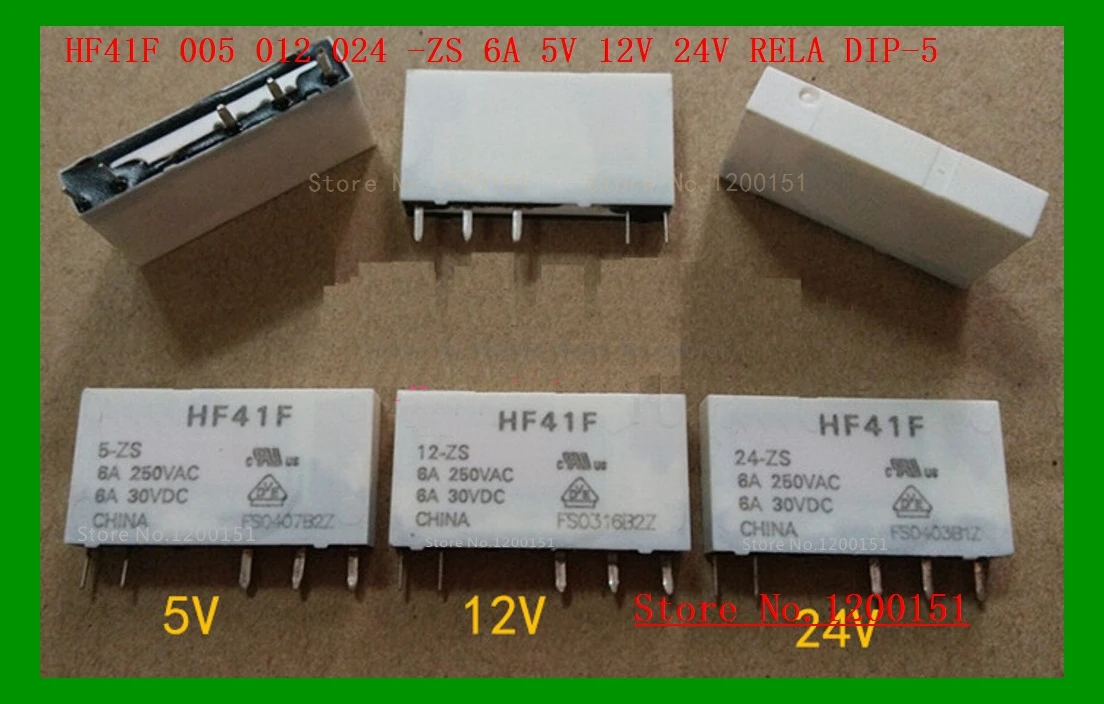 HF41F 5-ZS 12-ZS 24-ZS 6A 5В 12В 24В Rela DIP-5
