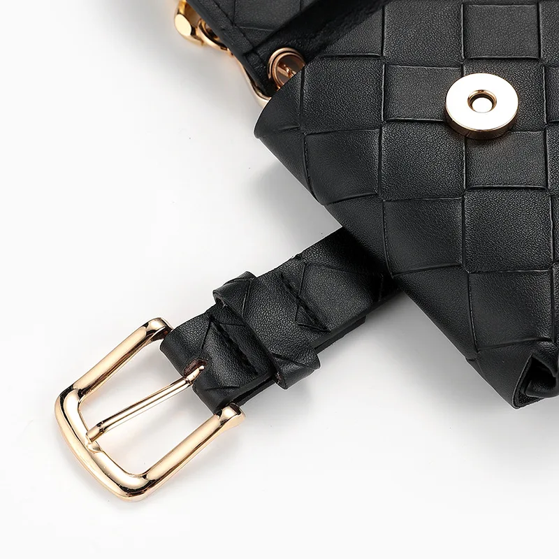 Модная Яркая Цветная косметика поясная сумка клетчатый женский ремень с пряжкой