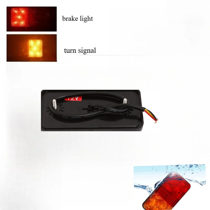 Фото Новый 1 шт. супер яркий 10LED 12 В светодиодный задний фонарь противотуманная фара заднего хода/стоп-сигнал для грузовика, грузовика, прицепа, каравана, автобуса, дома на колесах P №1