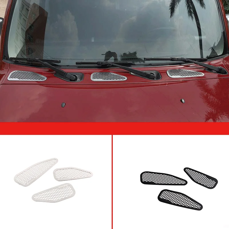 

For 2007-2021 Toyota FJ Cruiser stainless steel car front hood vent decoration cover sticker exterior decoration accessories