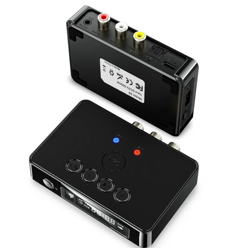 

NFC Bluetooth 5.0 Transmitter Receiver FM Stereo AUX 3.5Mm Jack RCA Optical Wireless Handsfree Call Audio Adapter TV
