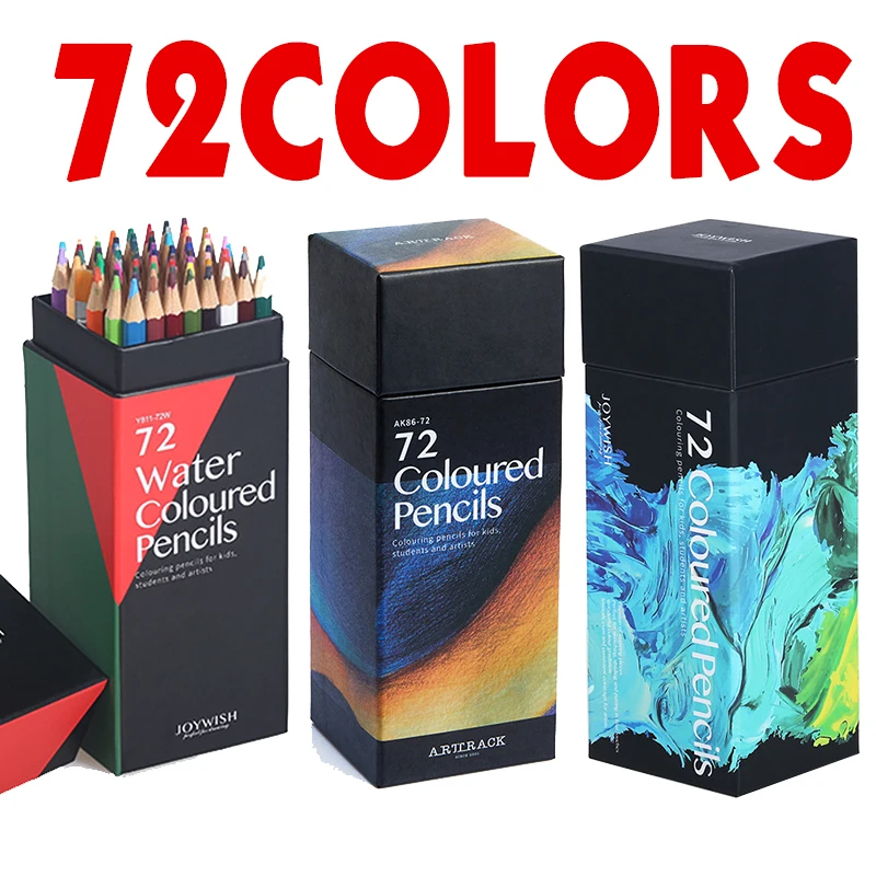 

72Pcs Watercolor Pencils Hexagon Wooden Handle Colored Pencil Set For Artist Painting Drawing Sketch Art Design