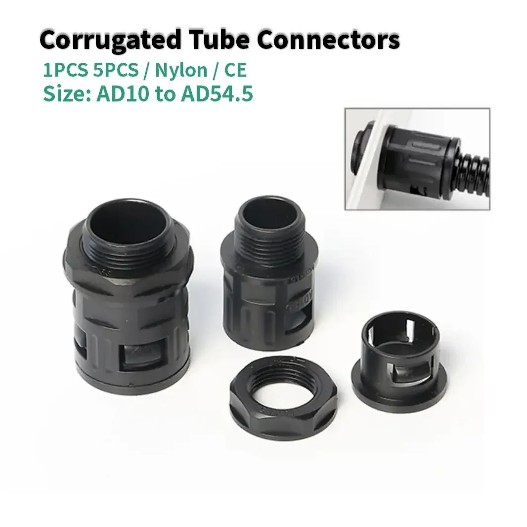 Нейлоновые соединительные концевые фитинги Труба AD13 AD15.8 AD18.5 AD21.2 AD25 AD28.5 AD34.5